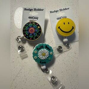 SMART CHARMS Colorful Badge Holders Reels Lot of 3